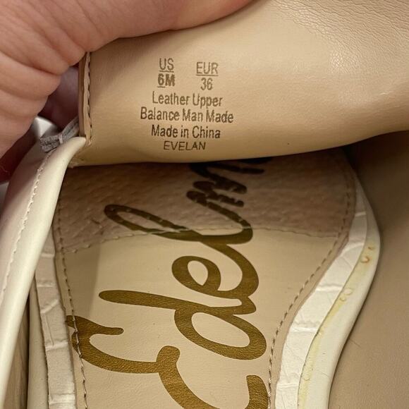 Sam Edelman 6 Evelan Chain Loafer Mule Cream - Picture 7 of 9